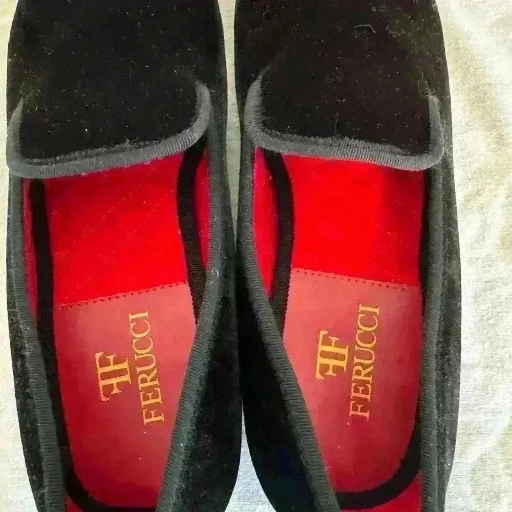 Ferucci black slipper loafers size 8 - Picture 4 of 13